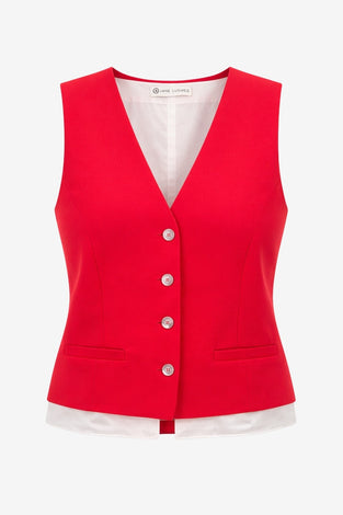 Kay structure tech jersey vest | Red