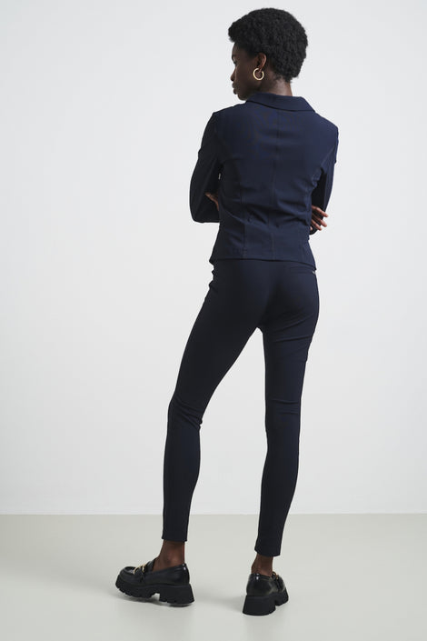 Hose Anna - Skinny fit Technical Jersey | Blue