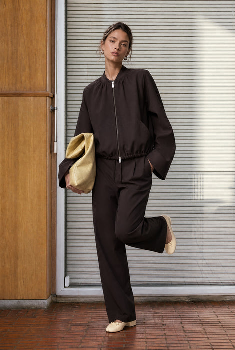 Eliana Jack technical jersey | Chocolate
