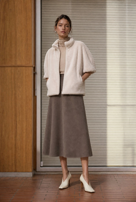 Faux fur Weste MKR 42064 | Panna