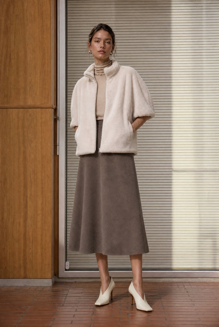 Faux fur Weste MKR 42064 | Panna