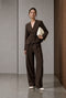 Lean wide-leg Hose | Dark Brown