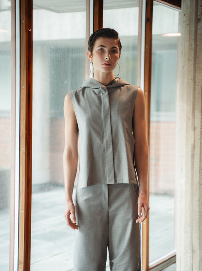 Jazmin viscose vest | Light grey