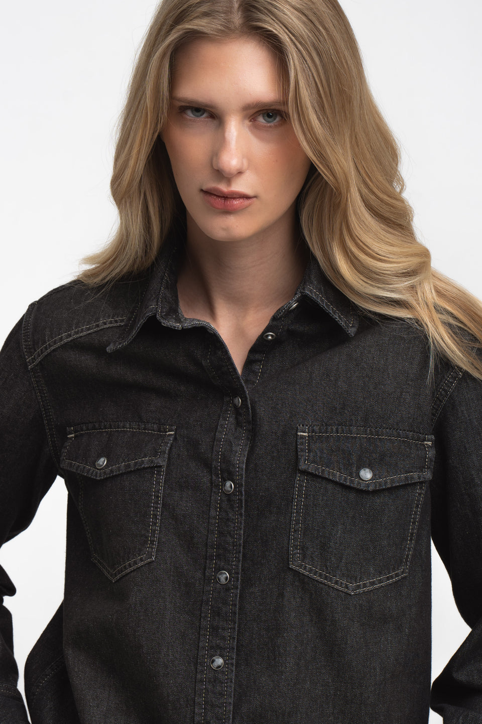 Jessie faded denim shirt Jessie faded denim shirt | Faded Black