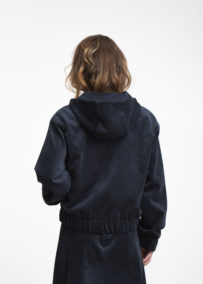 Golia jeans hoodie bomber | Blue