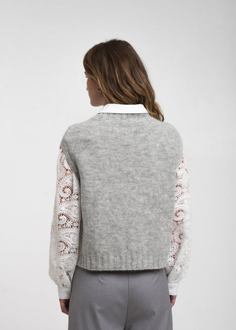 Abigail alpaca Weste EX H24179 | Grey