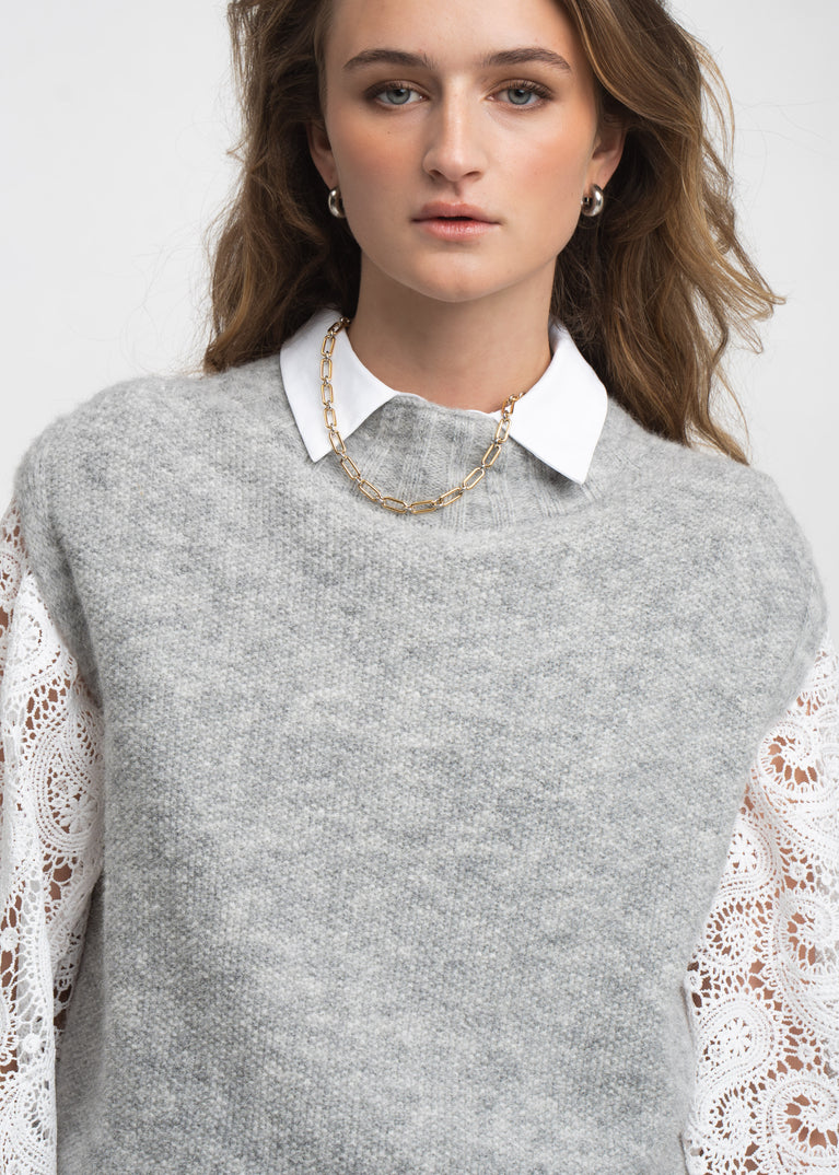 Abigail alpaca Weste EX H24179 | Grey