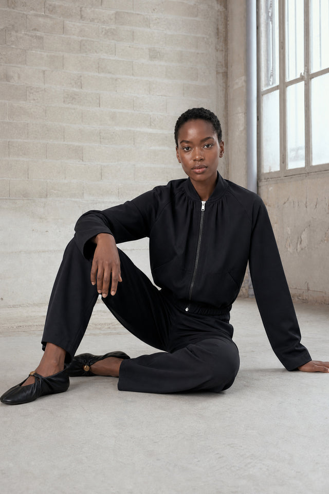 Eliana jacket technical jersey Eliana jacket technical jersey | Black
