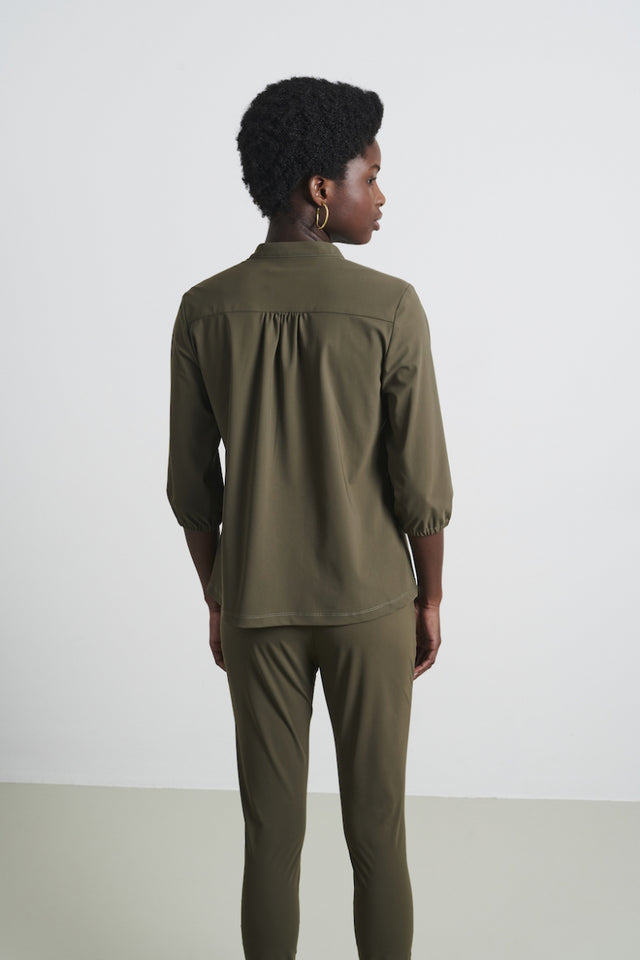 Blouse Bella Technical Jersey Blouse Bella Technical Jersey | Army