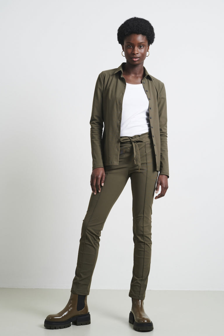 Blouse Betty Easy Wear Technical Jersey | Army