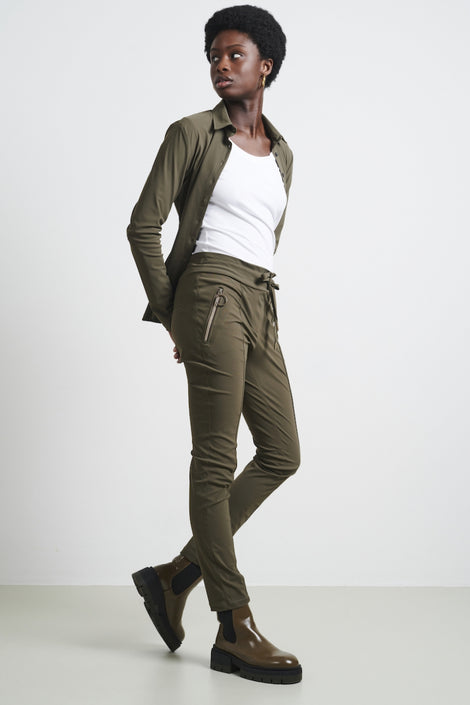 Blouse Betty Easy Wear Technical Jersey | Army