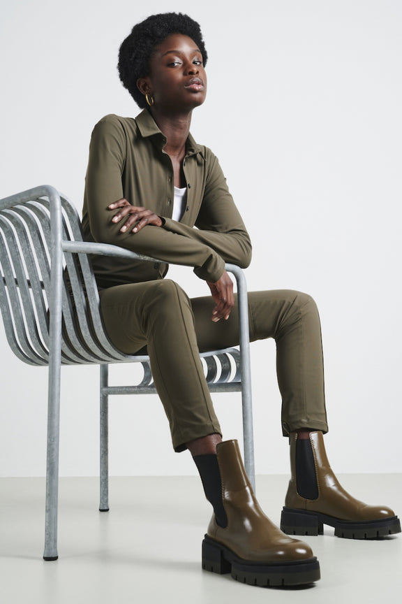 Blouse Betty Easy Wear Technical Jersey | Army