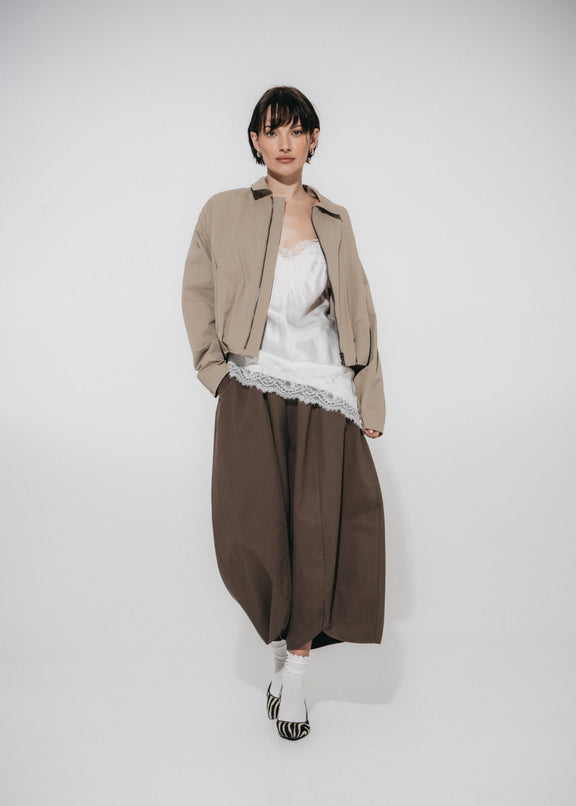 Pulse baggy lyocell pants | Army