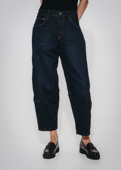 Dramak ultimate barrel-jeans | Mörkblå
