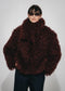 Studio Faux fur coat 61678 | Bordo