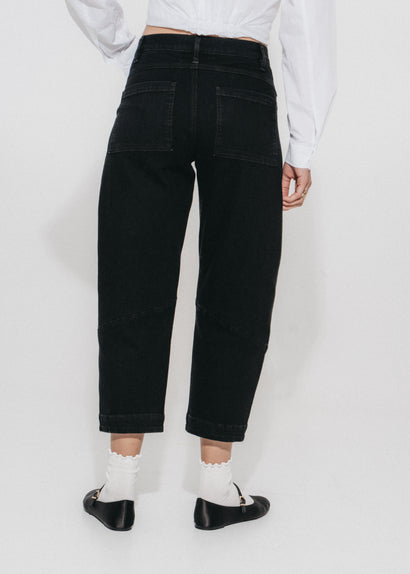 Jeans neri slouchy a barile | Nero