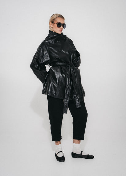 Jeans neri slouchy a barile | Nero