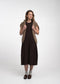 Heide jurk technical jersey | Chocolate