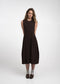 Heide jurk technical jersey | Chocolate
