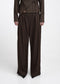 Lean wide-leg Hose | Dark Brown