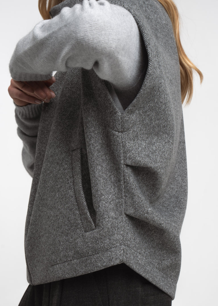 Cappa Zipper alveare Jacke 42034 | Grigio medio