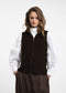 Vest Boucle Lang zip | Brown