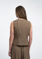 Nyra Viskose blend waistcoat | Brown