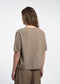 Moon plain knit top | Green Melange