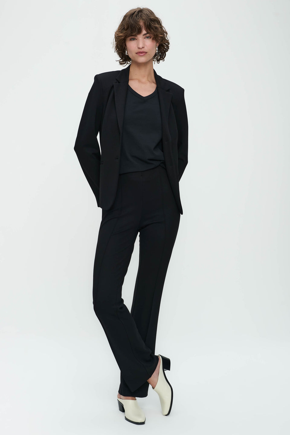 Greta Terry jersey Broek | Old Black