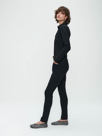 Jumpsuit Diana Easy Wear technischer Jersey | Schwarz