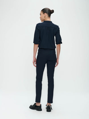 Broek Emma-straight leg fit Technical Jersey | Blue