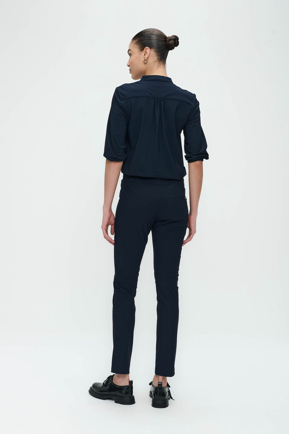 Broek Emma-straight leg fit Technical Jersey | Blue