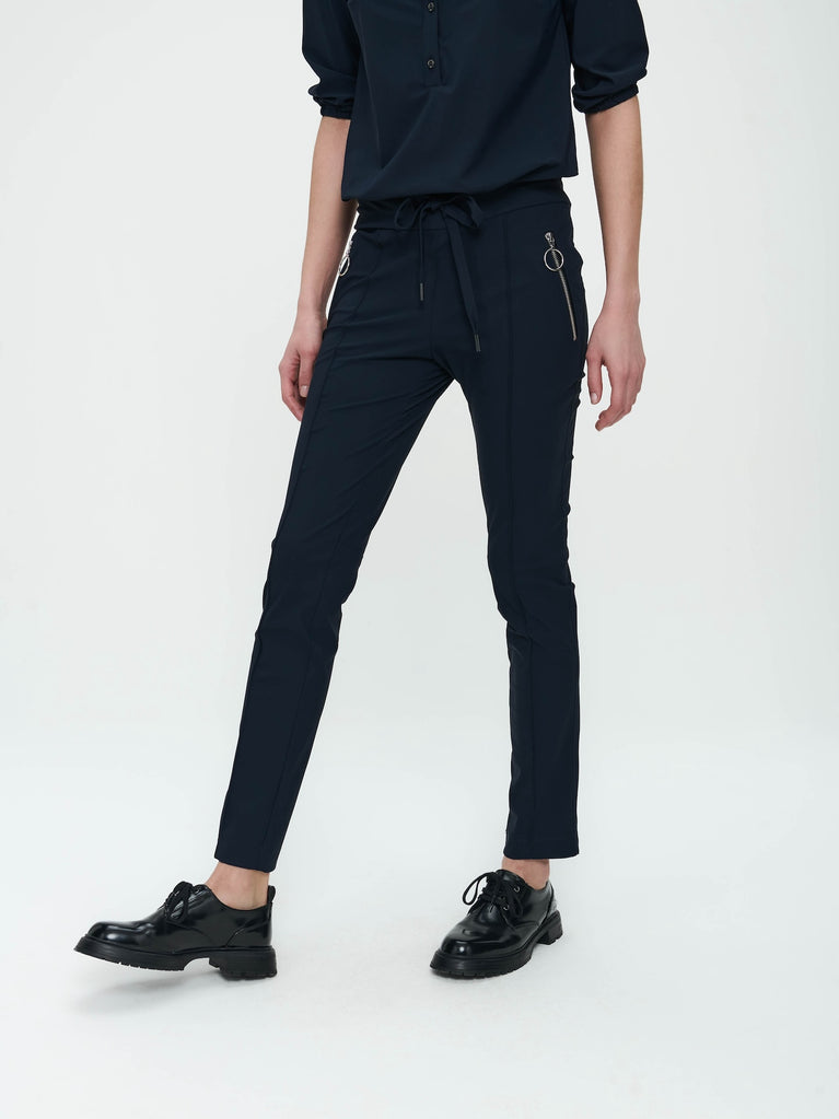 Hose Emma-straight leg fit Technical Jersey | Blue