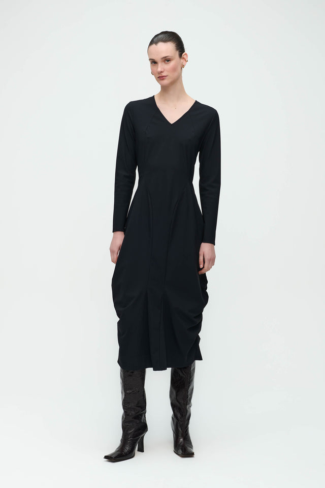 Ria Dress Technical Jersey | Black