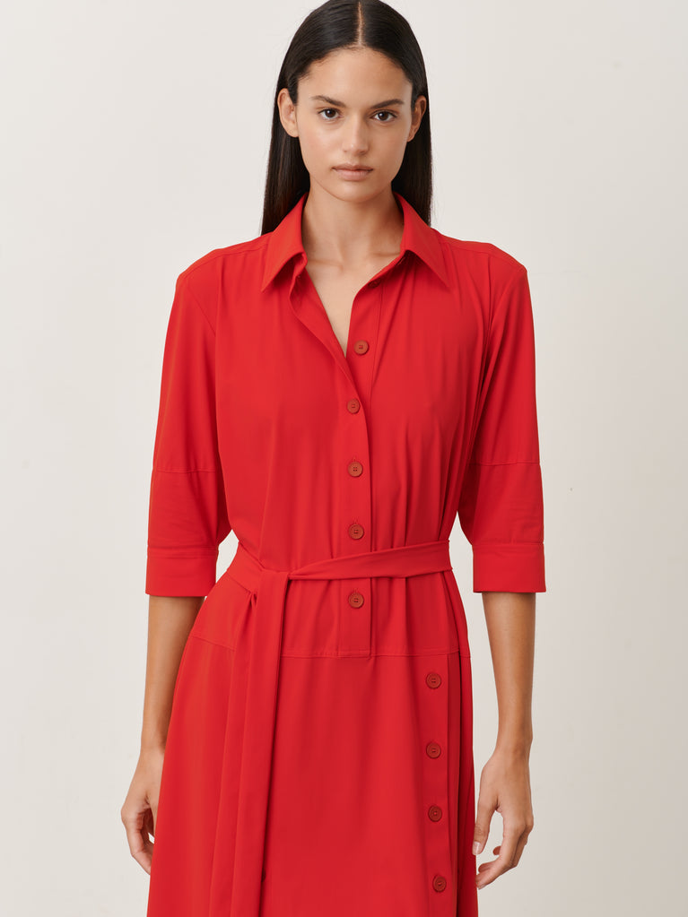 Ramona Dress Technical Jersey | Red