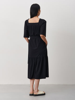 Jasmine Dress Technical Jersey | Black