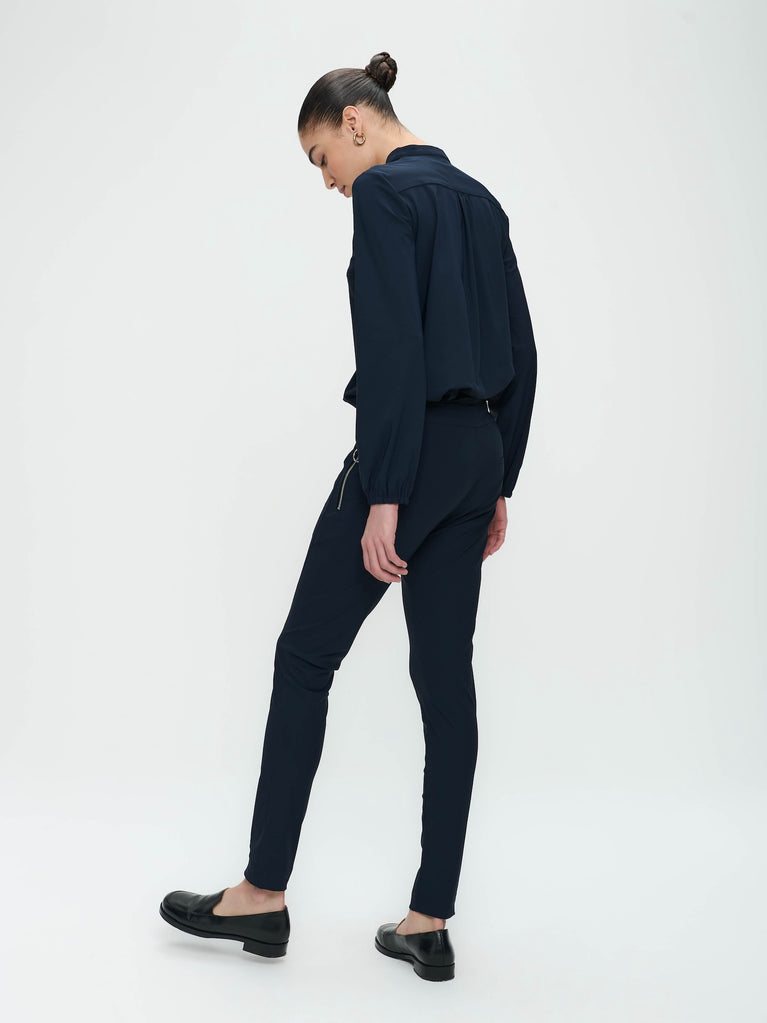 Broek Anna - Skinny fit Technical Jersey | Blue