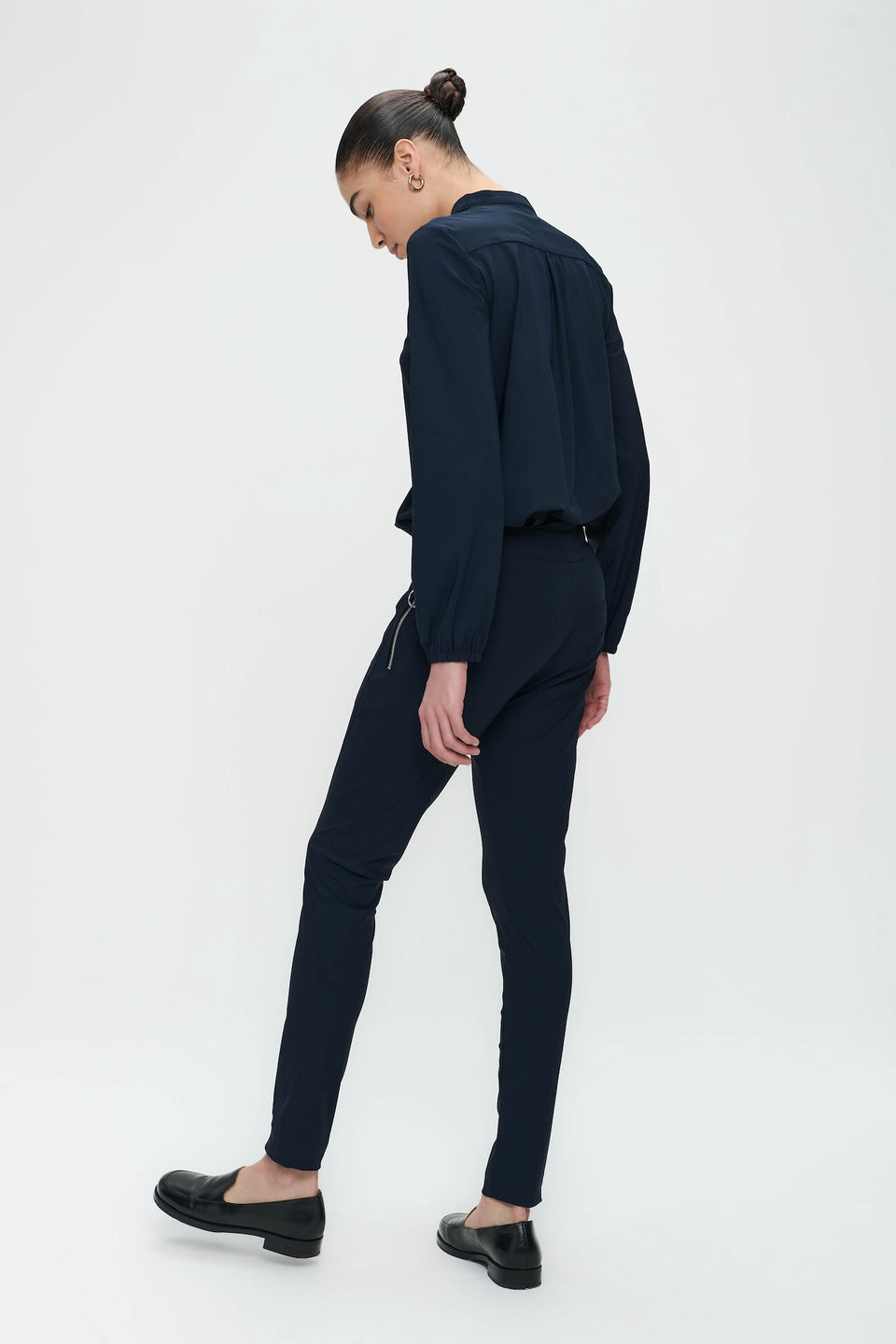 Broek Anna - Skinny fit Technical Jersey | Blue