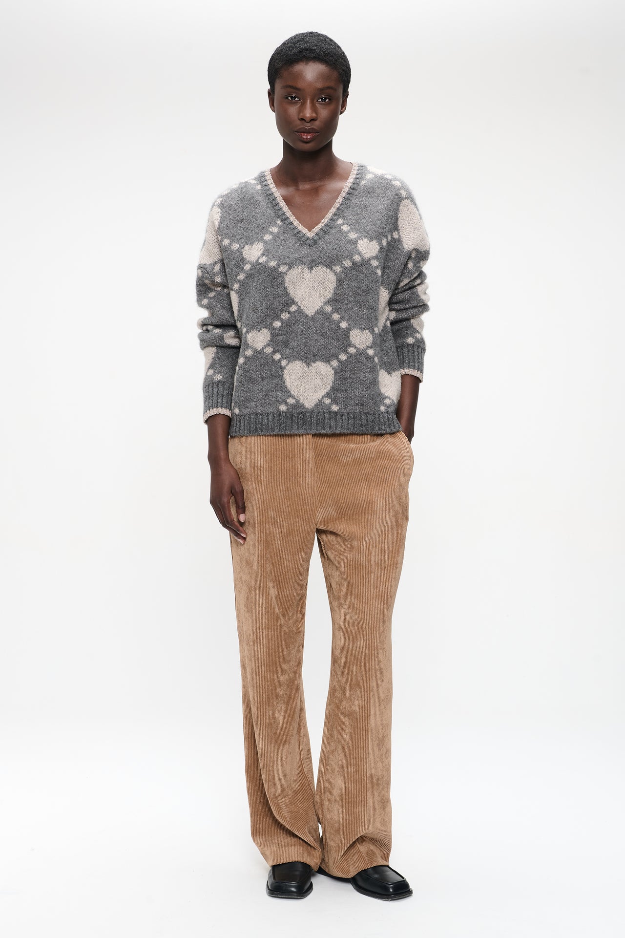 Hearts Pullover H23379 | Grey