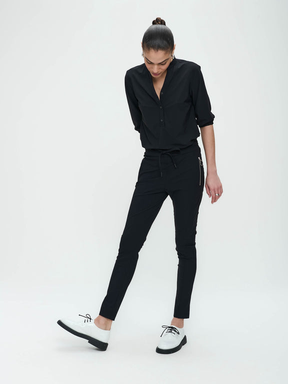 Pants Anna - Skinny fit Technical Jersey | Black