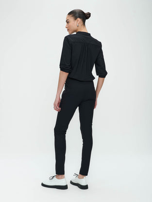 Broek Anna - Skinny fit Technical Jersey | Black