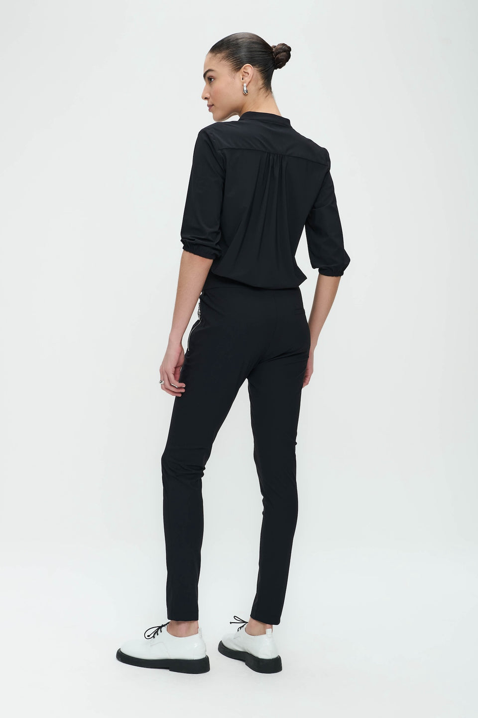 Broek Anna - Skinny fit Technical Jersey | Black