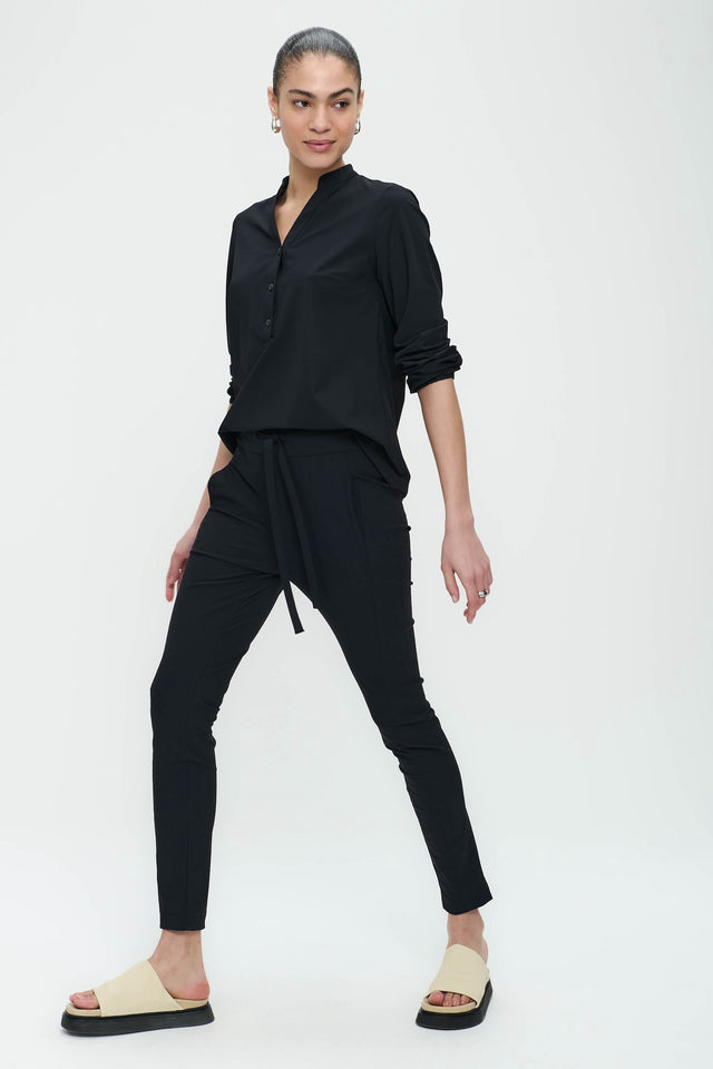 Broek Anna - Skinny fit Technical Jersey | Black