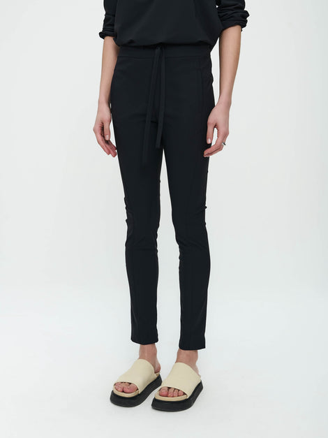 Broek Anna - Skinny fit Technical Jersey | Black