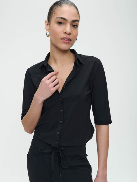 Blouse Betty easy wear Technical Jersey | Black