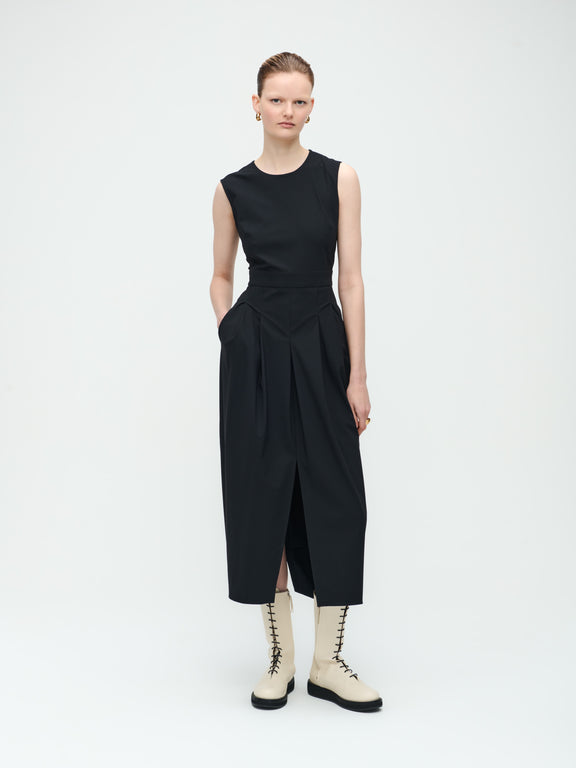 Jackie Dress Technical Jersey | Black