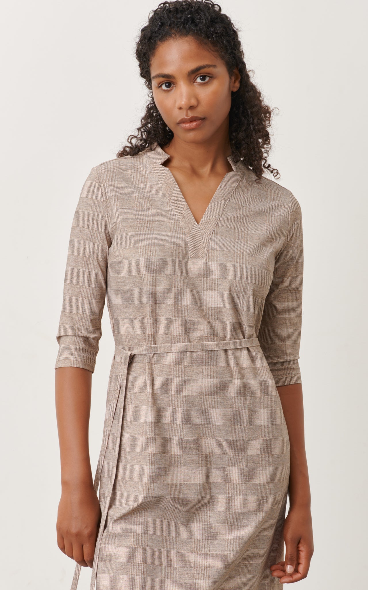 Kendal Dress Technical Jersey | Beige