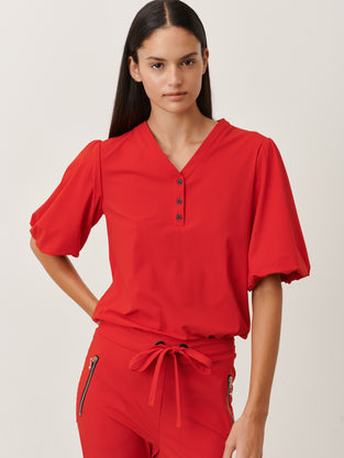 Ava Top Technical Jersey | Red