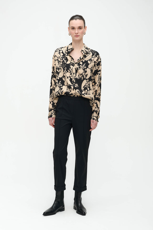 Avine Blouse | Black Beige