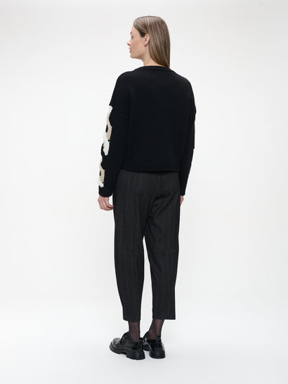 Bortolo viscose elastane pants | Black